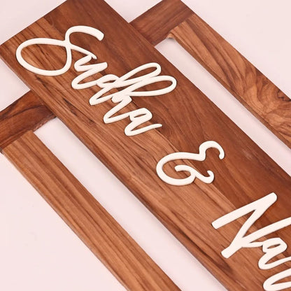 MustHome Personalized Door Name Plate for Home Entrance | 15X7 inch