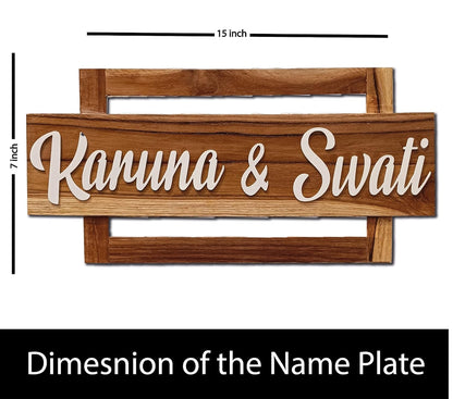 MustHome Personalized Door Name Plate for Home Entrance | 15X7 inch