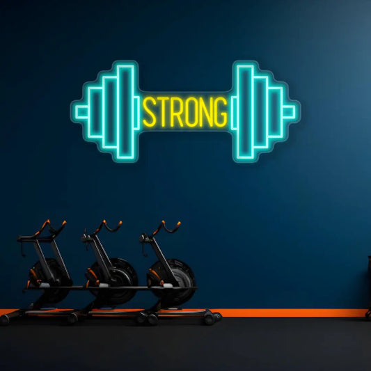 Barbell Neon Sign Gym Led Light