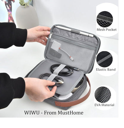 MustHome Electronics Organizer, Waterproof Travel Cable Organizer Bag ,Hard Drives, Phone, USB|