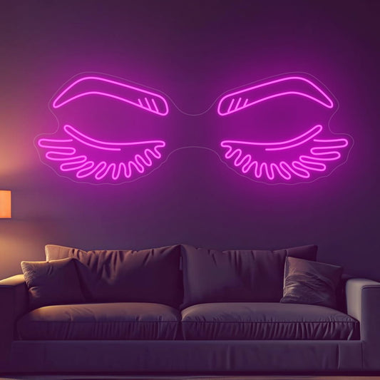 Eye Lashes Neon Sign