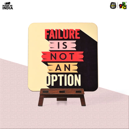 Motivational Table Top Frame for Desk | Inspirational Quotes for Office, Study, Home Decor | 6 Variants | Wooden Frame with Stand