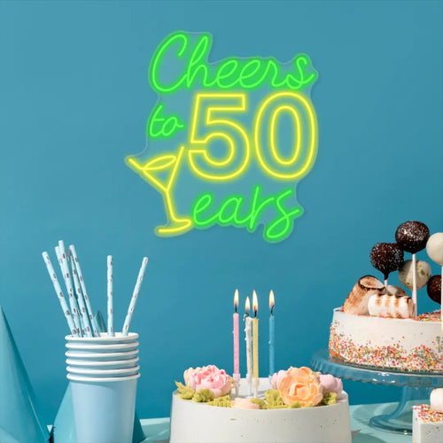 50th Birthday Neon Sign