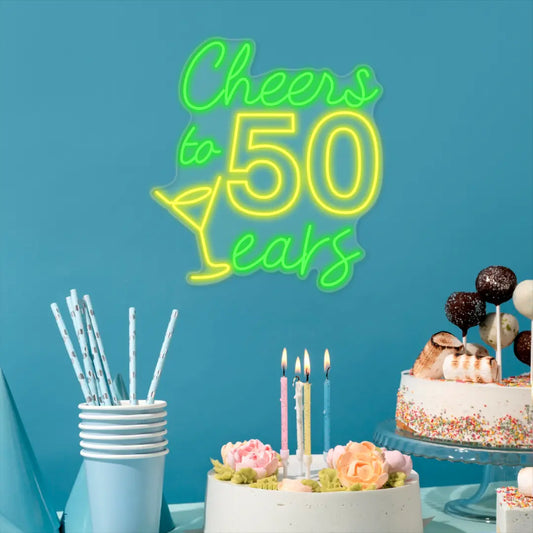 50th Birthday Neon Sign