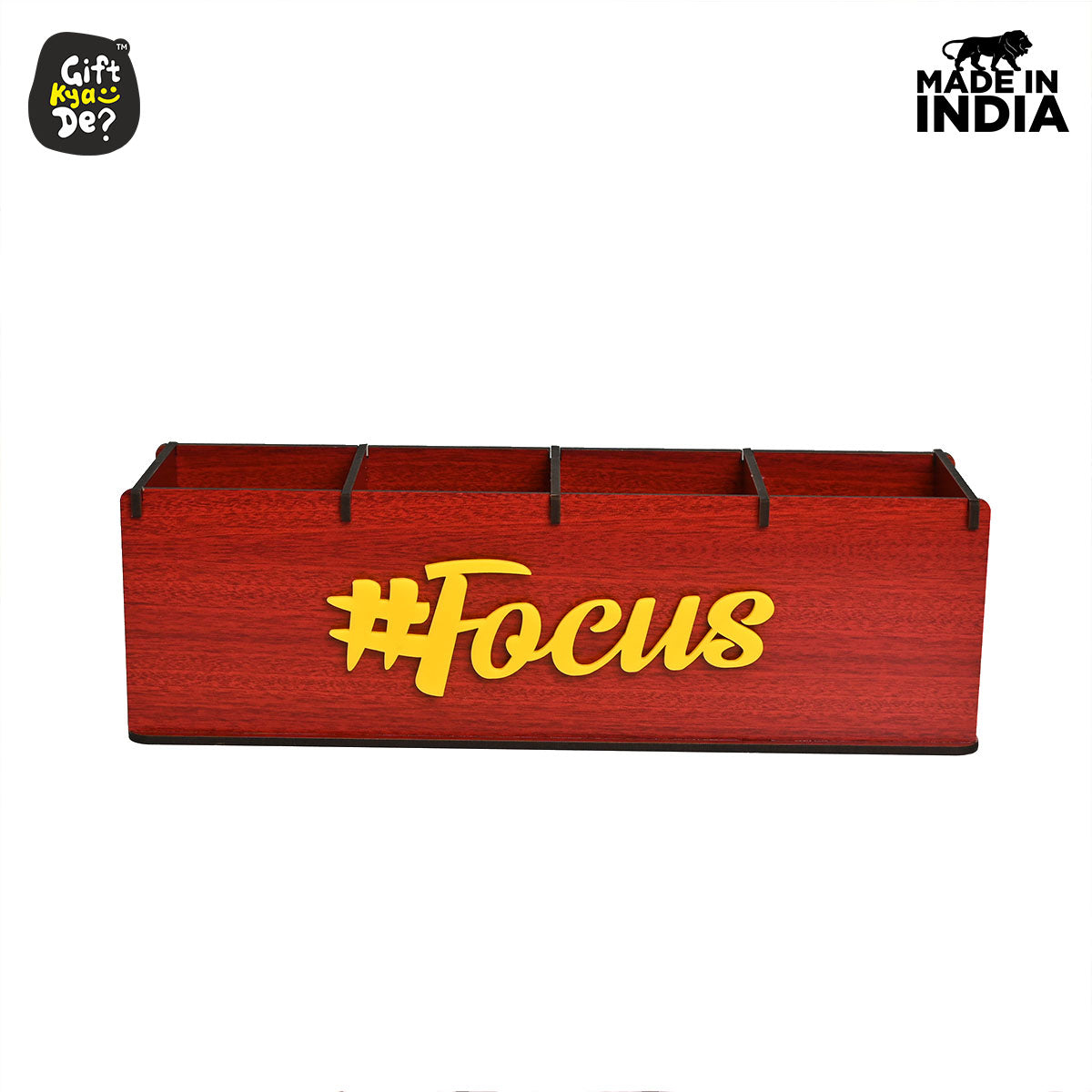 Motivational Desk Organizer | 4 Compartments | Desk Accessories