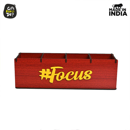 Motivational Desk Organizer | 4 Compartments | Desk Accessories