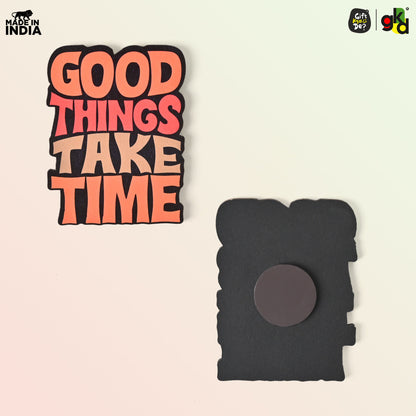 Wooden Fridge Magnet Set – Pack of 6 | Available in Bike Designs, Motivational Quotes, and Quirky Fun Characters | Aesthetic Fridge Décor