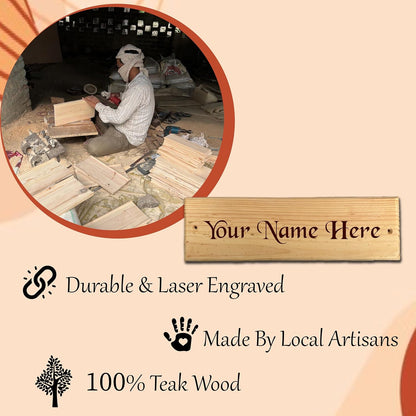 MustHome |Name Plate for Home Entrance| 30x9cm