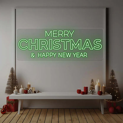 Merry Christmas & Happy New Year Neon Light