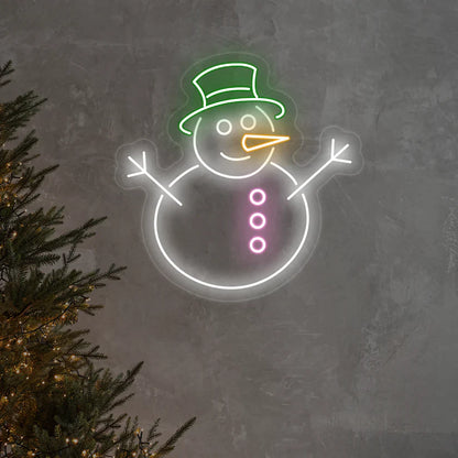 Snowman Neon Sign