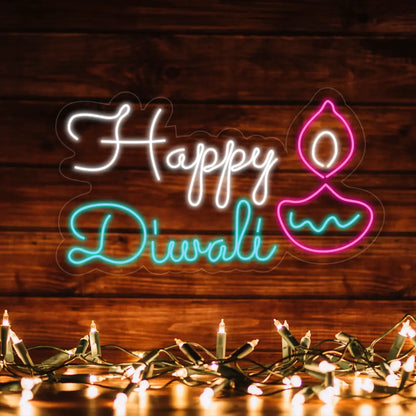 Happy Deepavali Neon Sign Diwali LED Light