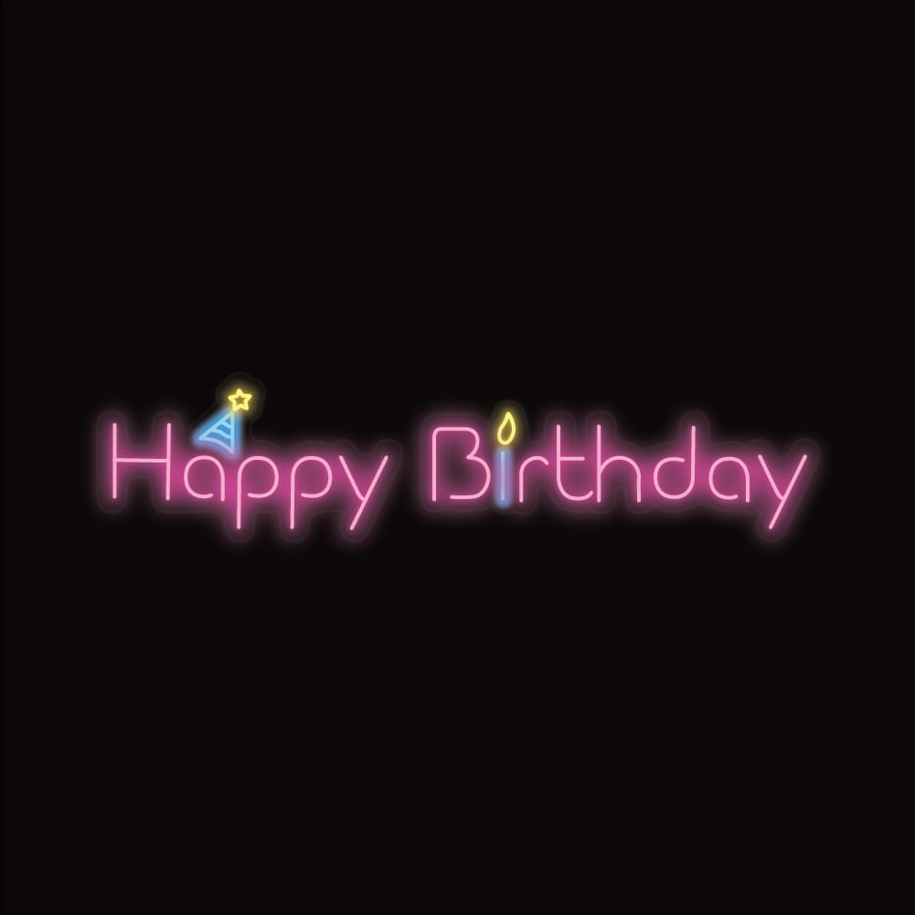Happy Birthday Neon Sign Led Light
