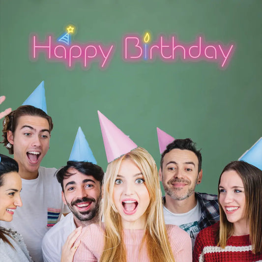 Happy Birthday Neon Sign Led Light