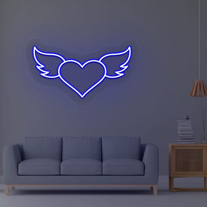 Heart with Wings Neon Sign