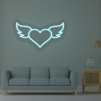Heart with Wings Neon Sign