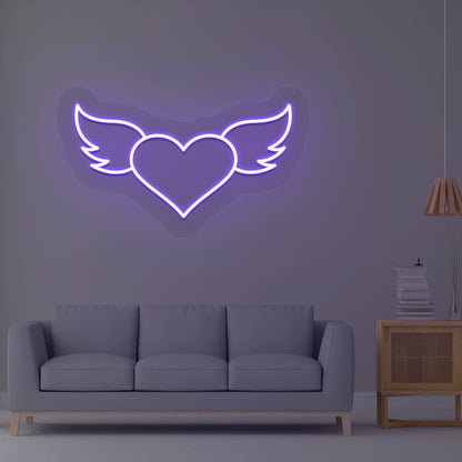 Heart with Wings Neon Sign