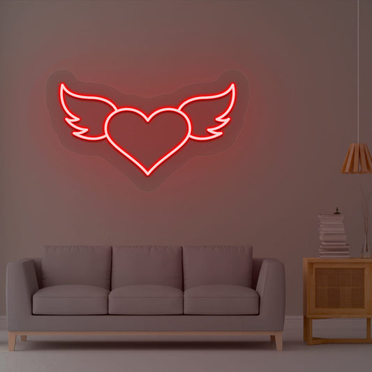 Heart with Wings Neon Sign
