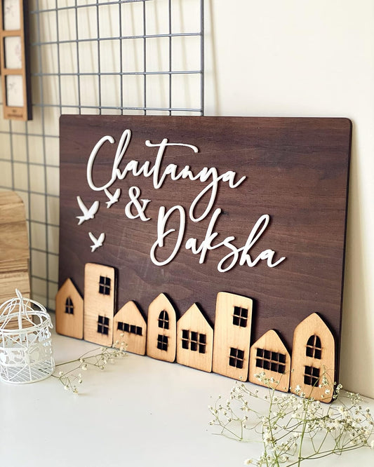 MustHome | Name Plate For Home, Office & Outdoor Entrance | 22X30 cm