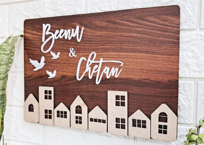 MustHome | Name Plate For Home, Office & Outdoor Entrance | 22X30 cm