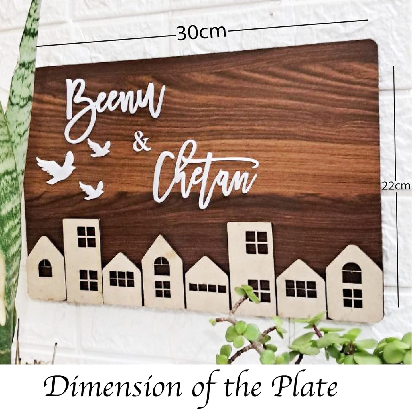 MustHome | Name Plate For Home, Office & Outdoor Entrance | 22X30 cm