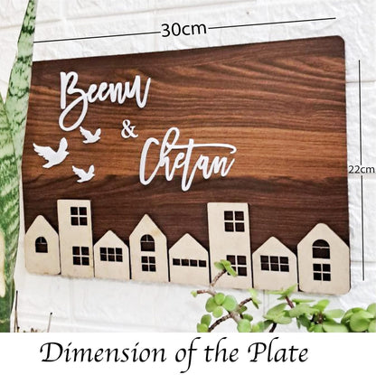 MustHome | Name Plate For Home, Office & Outdoor Entrance | 22X30 cm
