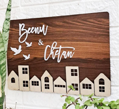 FusionEdge Home | Name Plate For Home, Office & Outdoor Entrance | 22X30 cm