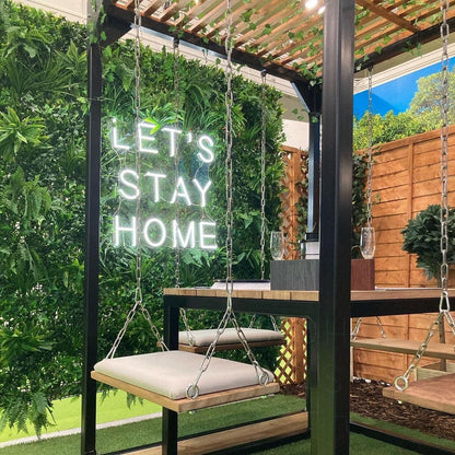 Let's Stay Home Neon Sign
