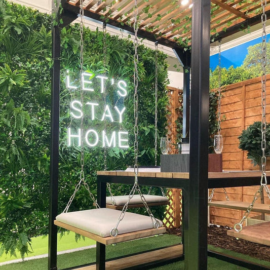 Let's Stay Home Neon Sign