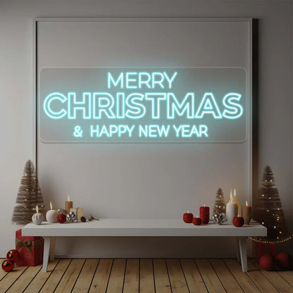 Merry Christmas & Happy New Year Neon Light