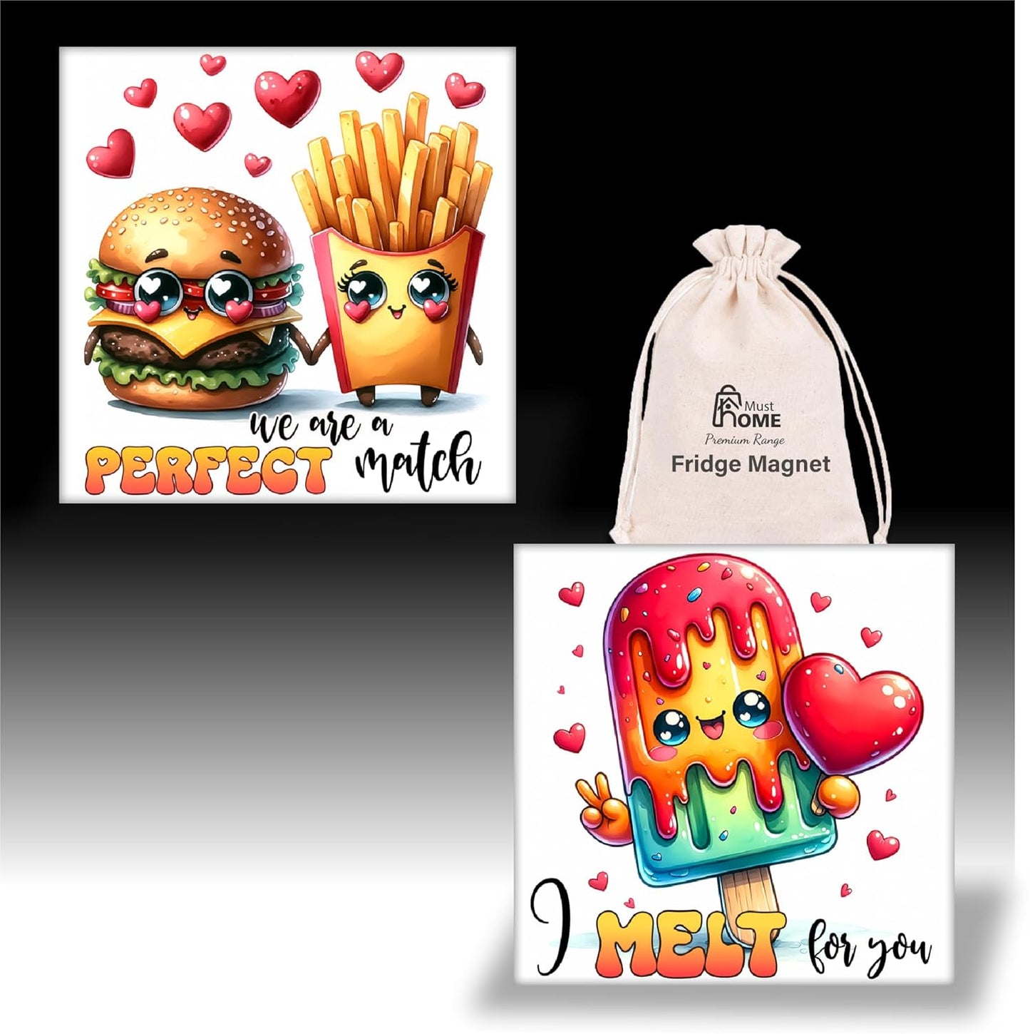 MustHome Fridge Magnet | Magnet Refrigerator Stylish | Almirah|8 x 8cm