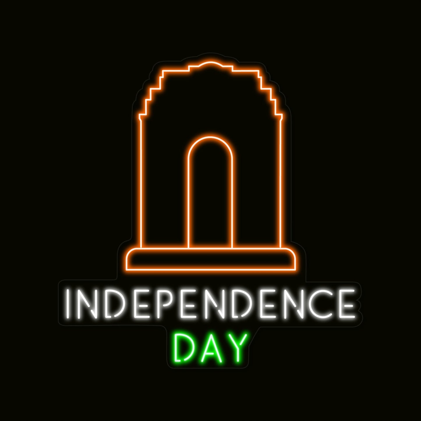 Independence Day Neon Light Sign