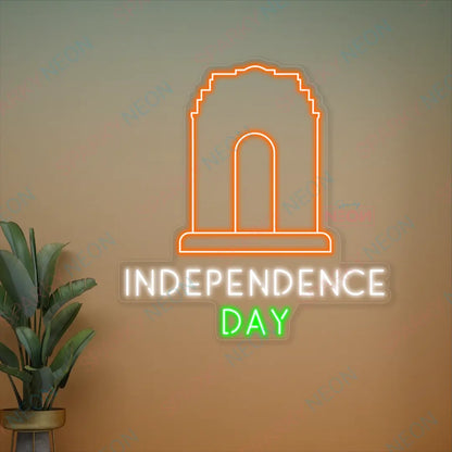 Independence Day Neon Light Sign