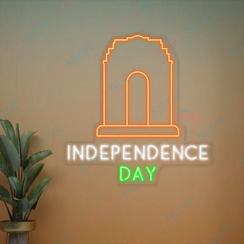 Independence Day Neon Light Sign