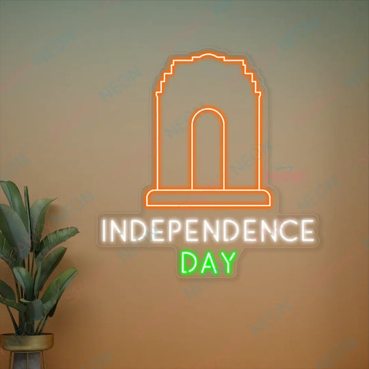 Independence Day Neon Light Sign