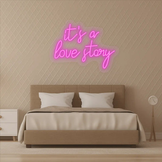 It's a Love Story Neon Sign