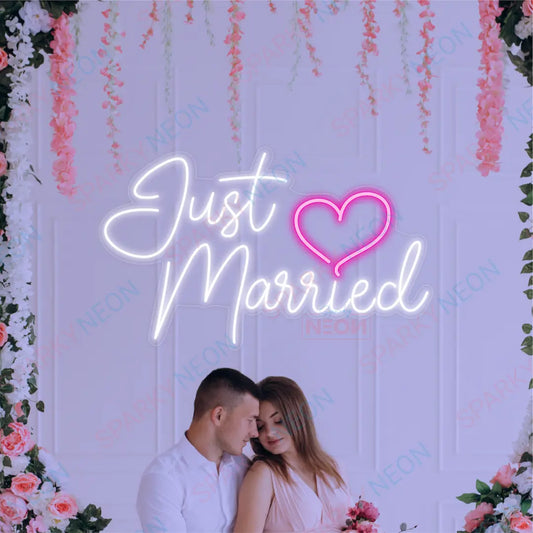Just Married Neon Light Sign