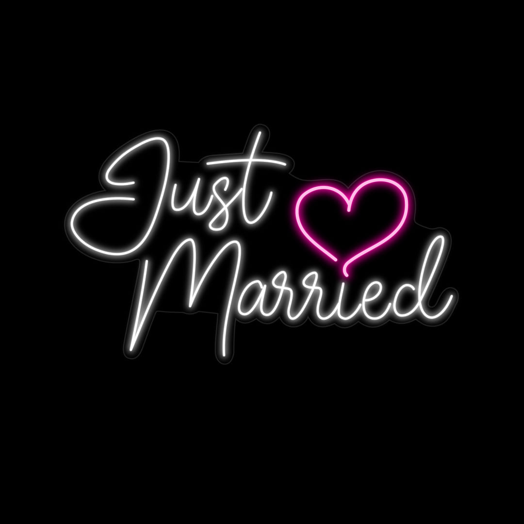 Just Married Neon Light Sign