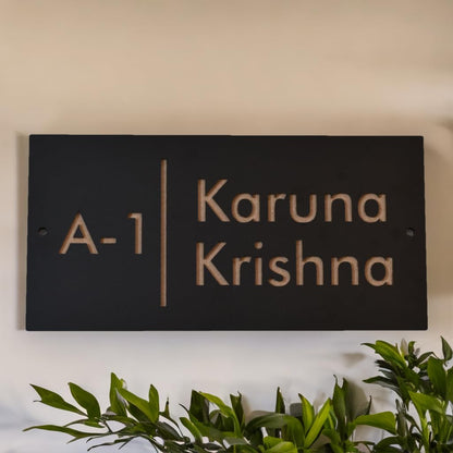MustHome | Name Plate For Home, Office & Outdoor Entrance |30 x 15 cm