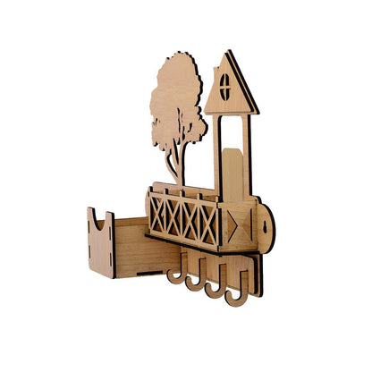 Wooden key holder with Photo Frame