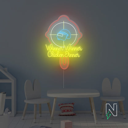 Chicken Dinner Neon Sign