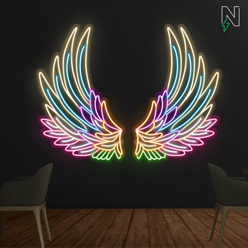 Galaxy Wings Neon Sign