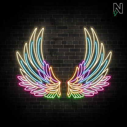 Galaxy Wings Neon Sign
