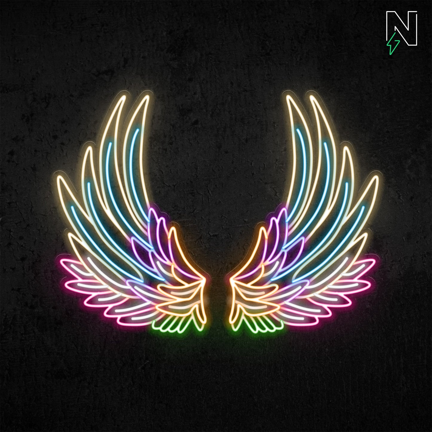 Galaxy Wings Neon Sign