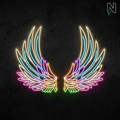 Galaxy Wings Neon Sign