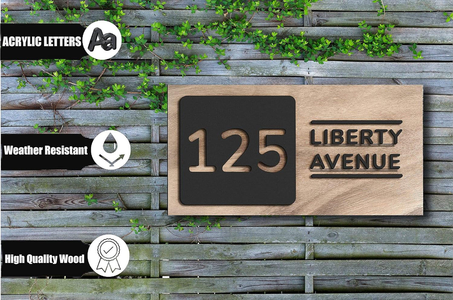 MustHome | Name Plate For Home, Office & Outdoor Entrance | 15X30 cm