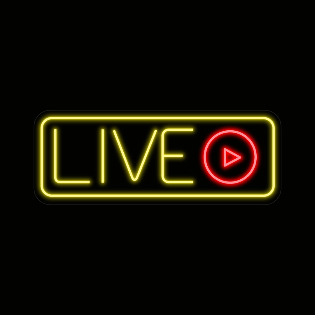 Live Streaming Neon Sign