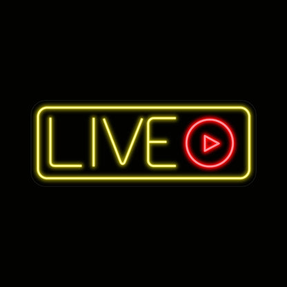 Live Streaming Neon Sign