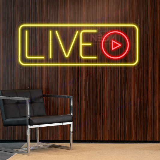 Live Streaming Neon Sign