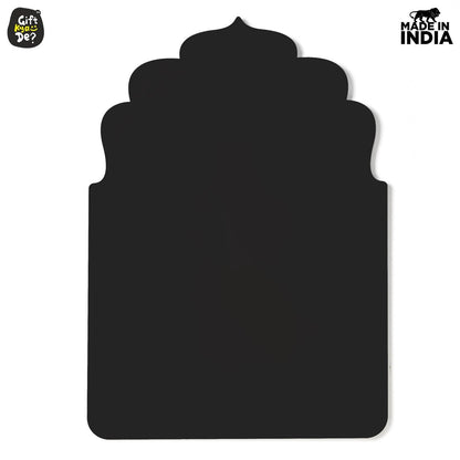 Pooja Room Backdrop for Decoration | Enhance Your House Decoration | Black Wood & Golden Acrylic OM Wall Decor Background (22x16 inch)