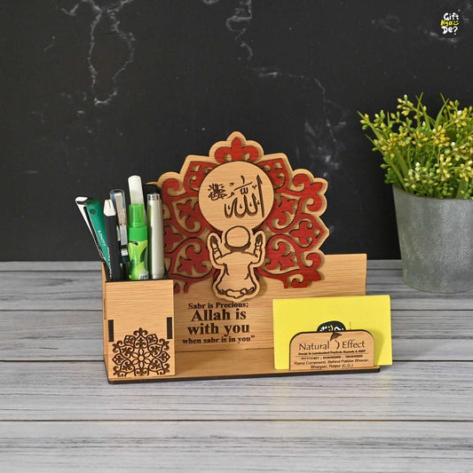 Eco-Friendly Customized Pen Holder With Spacious Visiting Card Holder | Durable Workspace Solution | Perfect For Corporate Gifting